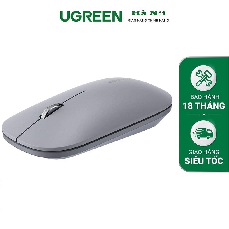 UGREEN 25160 Chuột không dây siêu mỏng UGR 2.4G & Bluetooth màu Xám